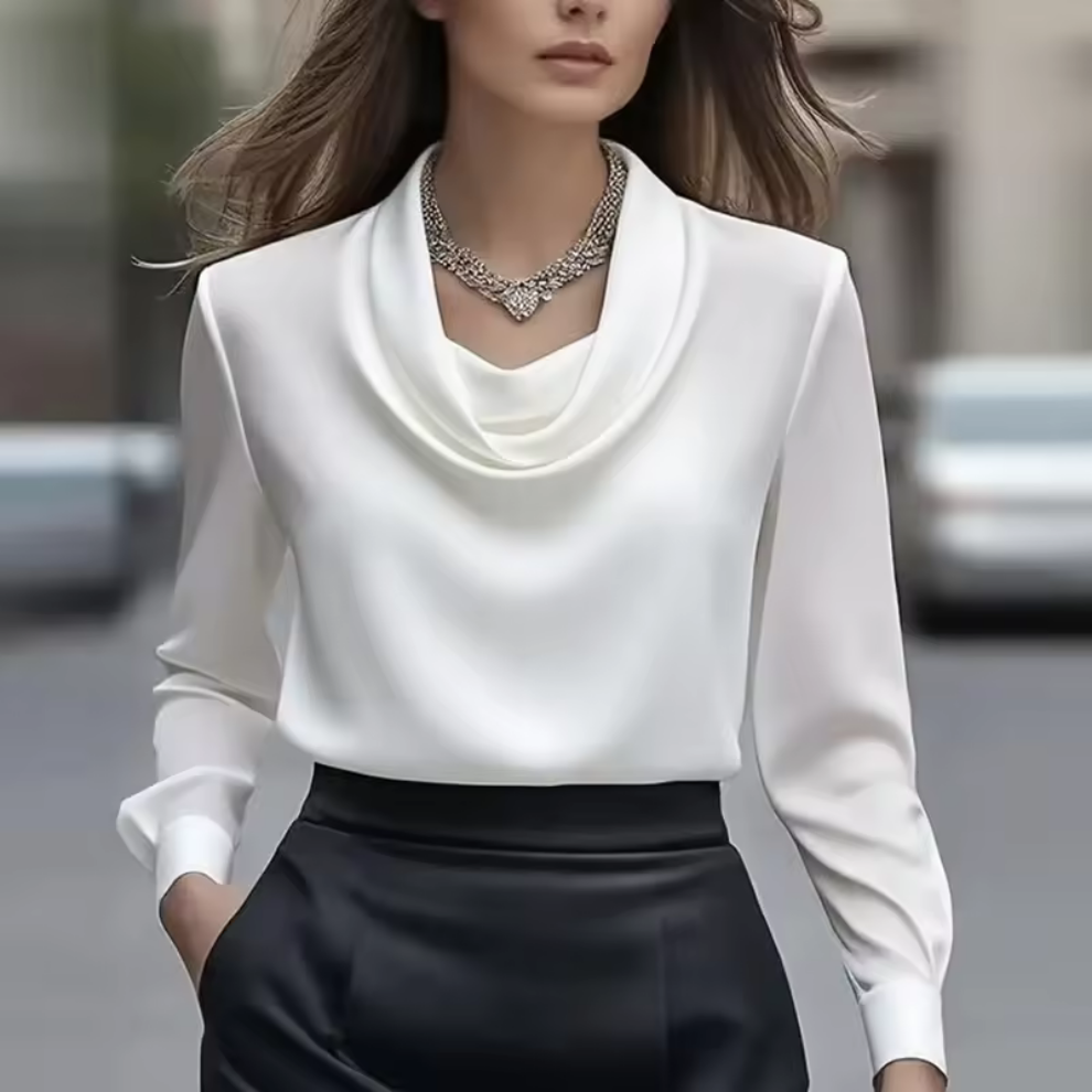 Viola™ | Satijnen Drapeerblouse