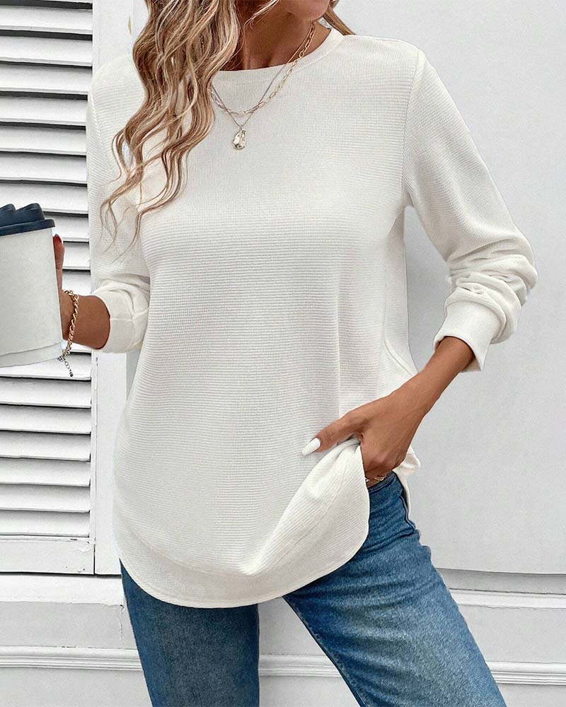 Gigi | O-Hals Lange Mouwen Top